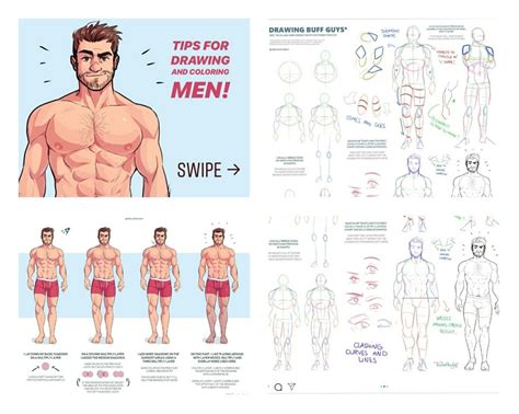 buff body reference|how to draw buff body.